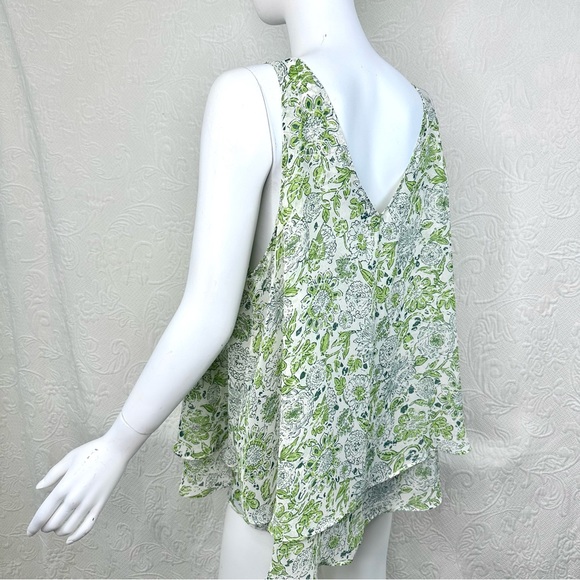 Lane Bryant Modern Swing Double-Layer Floral Chiffon Sleeveless Top - Picture 6 of 15